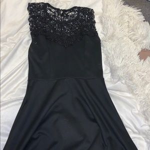 black lace dress